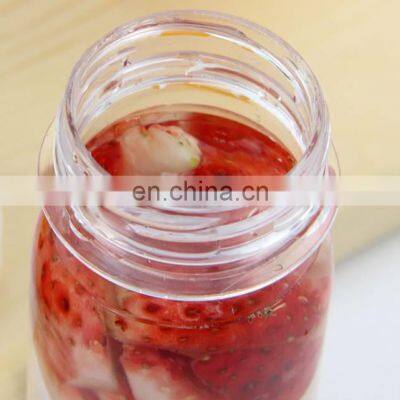 Reusable Clear Disposable Plastic Empty Bottle Milk Containers With White Tamper Evident Caps photo-5