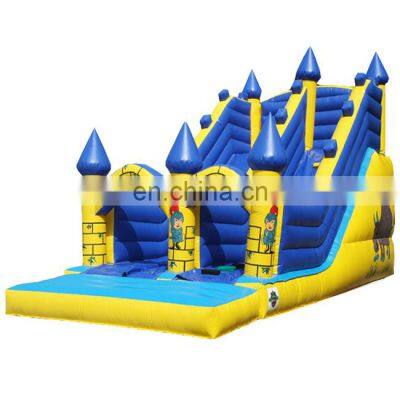 Cartoon digital printing inflatable bouncer castle with water slide