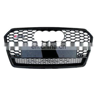 Quattro Grill for audi A7 S7 Quattro Honeycomb Grill for Audi A7 S7 car accessories RS7 grill for audi A7 S7  2016 2017 2018