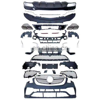 Prefect car body kit include front/rear bumper assembly AMG grille tail exhaust for Mercedes Benz GLE W166 up to GLE63 AMG Model