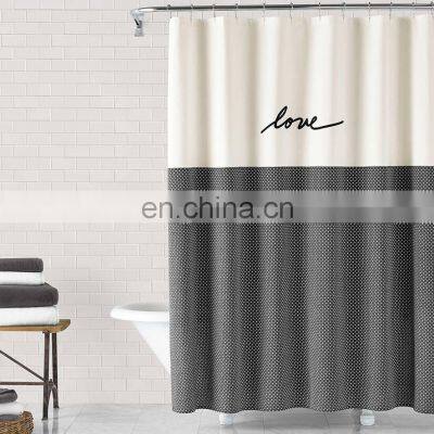 Hot Selling Wave Point Pattern Polyester Shower Curtains photo-2