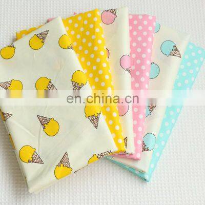 Cotton cartoon twill kindergarten children quilt print fabric ice cream cone wave fabric