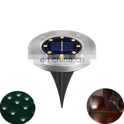 8/16 LED Solar Lawn Yard Led Solar Lights Buried Solar Garden Light Waterproof Outdoor PathWay Floor Under Ground Spot Lamp