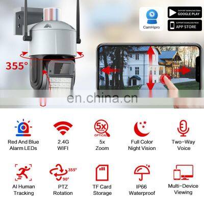 5MP Wireless WIFI Security IP Network Camera 5X Zoom 1080P HD PTZ Outdoor Home Surveillance Cam CCTV Full Color Night Vision photo-3