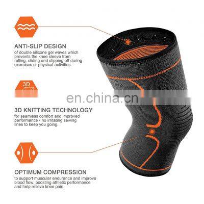 Factory Directly Wholesale Elastic Fitness Nylon Knee Sleeve Oem Custom photo-2