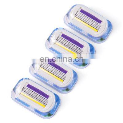 Germany Blades 4 Cartridges For Women Razor 4 Blades Private Label Available Compatible Name Brand Razor No Disposable GF-0021 photo-2