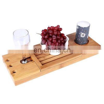 Bamboo Bathtub Caddy High Quality Extendable With Foldable Reading Rack Bamboo Bathtub Caddy Tray photo-4