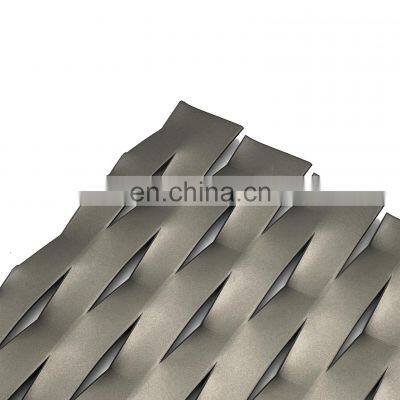 China factory 3*5mm aluminum Expanded Metal Facade with diamond mesh