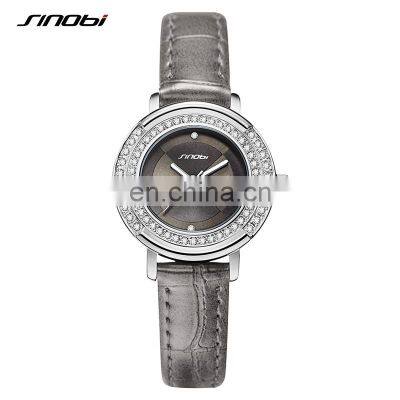 SINOBI Girls Leather Wristwatch S9841G Woman Gorgeous Watches OEM ODM Custom Logo Lady Watch Dazzling Hand Watch photo-4