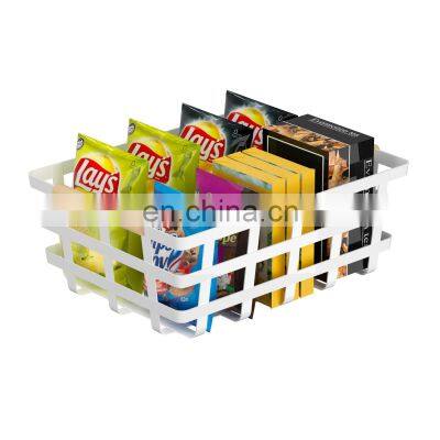 Canastilla Para Guardar Fruta Metal Wire Storage Pantry Organizer Easy Carry Outdoor Picnic Fruit Basket With Wooden Handle photo-2