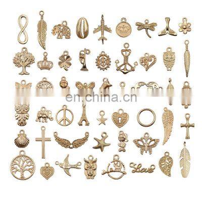 150pcs Unicorn Charms Random Mixed Fruit Animal Flowers Alloy Pendants Earrings Jewelry Making Accessory