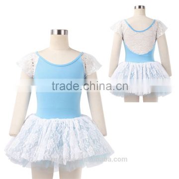 Child Short Sleeve Wedding Lace Tutu Dress