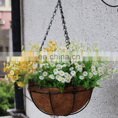 Heavy Duty Event Hanging Balcony Small Basket Round Decorative Flower Plant Stands Indoor Modern