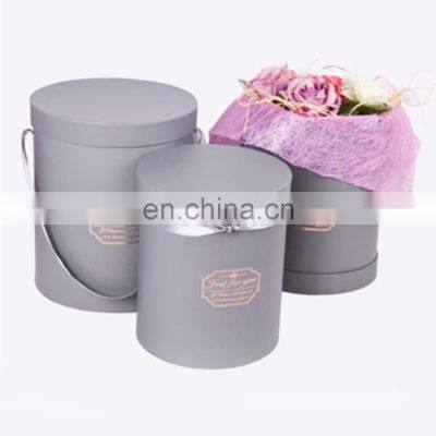 Paper flower box round cardboard flower box for rose flower packaging