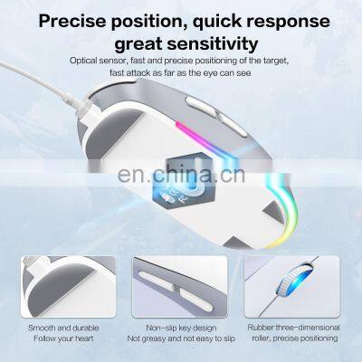 CW918 Cat Paw Game Mouse 7 Color RGB 7200DPI Universal Usb Wired Gaming Mouse For Computer photo-5