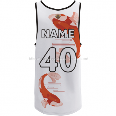 Custom Fashionable Sublimated Basketball Jersey From China photo-2