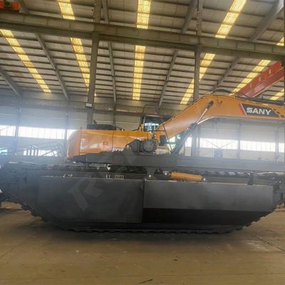 High Quality Pontoon Amphibious Excavators with Floating Undercarriage Pontoon