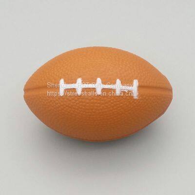 Pu Foam Frosting Rugby ball Anti Stress Ball – Soft and Squishy Rugby Ball Stress Toy