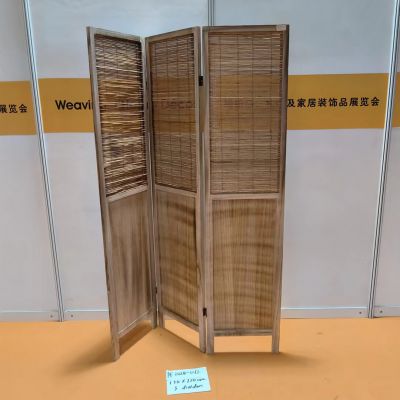 Home Decoration 3 Panel Room Dividers Privacy Screens Folding Wood Room Divider