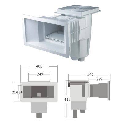 Pikes ABS and UV Swimming Pool Skimmer PVC Skimmer For Concrete Pool