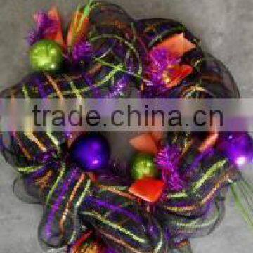 Colorful Elegant Christmas Decorative Mesh Wreaths/Mesh Wreath With Items for Easter Decoration/flexbile Easter Mesh Wreath photo-4