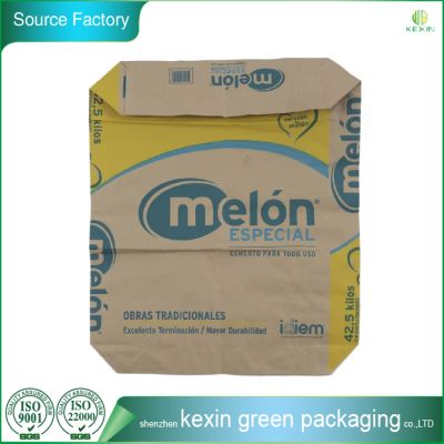 5-Ply Reinforced Kraft Paper Cement Bags | 90kg Load Capacity | ISO 9001 Certified