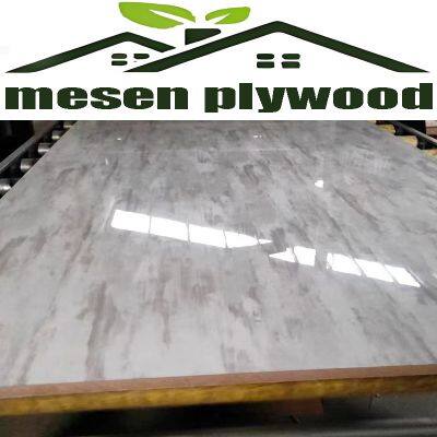 Gloss White Laminated Plywood Panel Pet Plywood in Gloss White Black Grey for Wardrobe