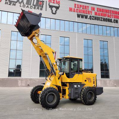 Construction 2.2ton HZM922 HZM220 wheel Loaders Front wheel Cheap Mini Loader Diesel Wheeled Loader From China