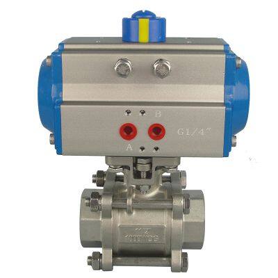 Прямые продажи производителя трехкусового пневматического шарового крана с резьбовым соединением