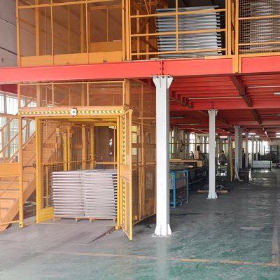 Sistema de estantería de plataforma de acero para piso intermedio industrial de alta resistencia con protección contra la corrosión, estanterías de almacenamiento photo-2