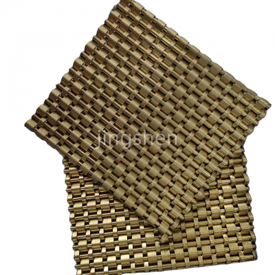 Decorative Woven Brass and Stainless Steel Crimped Wire Mesh, Offering Bending, Cutting, and Welding Services.