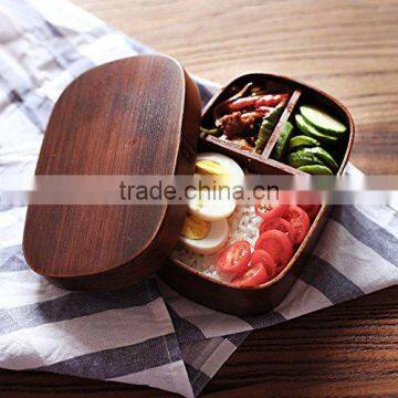 Japanese-style hand made the original wooden tableware lunch box