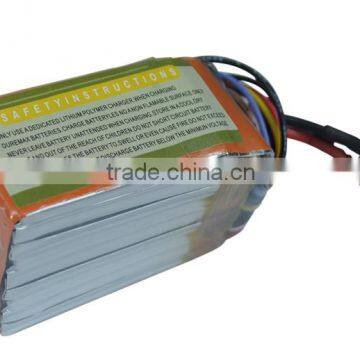 You&me 6S 22.2V 1500mAh 25C Rechargeable Lithium Polymer Battery for RC Helicopter