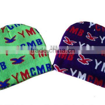 High quality soft colorful YMCMB beanie toque,custom design beanie hats with new pattern