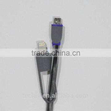 USB Charger Cable for Flat Cable With LED Light and Length 4FT With Pink Color photo-3