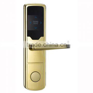 New golden electronic digital Hotel rfid door access control lock