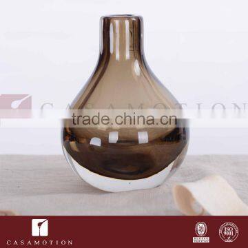 Casamotion Decorative Mini Bud Brown Color Handmade Glass Design Vase