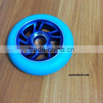 100mm Scooter Wheels With Blue Metal Core Factory Wholesale