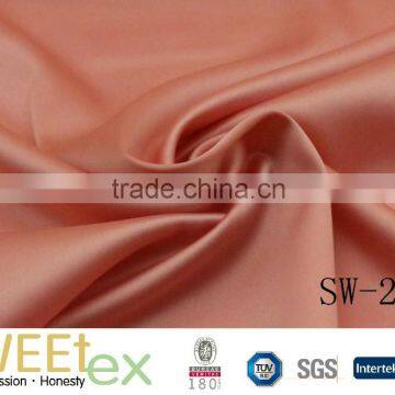 2017 Summer hot selling women blouse drapey silky Polyester spandex charmeuse satin fabric