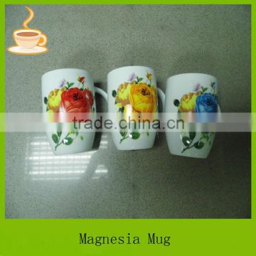 china white ceramic tea/coffee sublimation mugs with flower printing