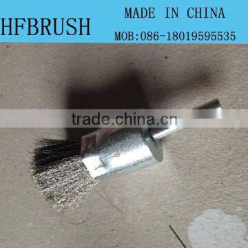 Corrugated steel wire brush drill brush