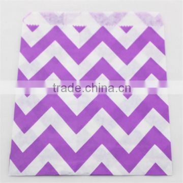 Eco-friendly Purple Chevron Party Favor Bags Candy Bags