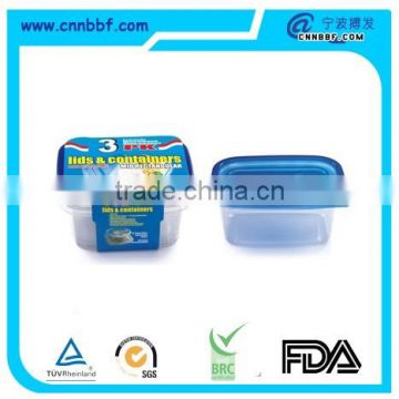 plastic food container 3 Compartments lunch food storage container rectangle plastic bento box