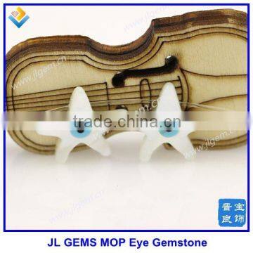 Hot Sale Nature White Sea Star Shape Mother of Pearl MOP Shell Eyes With Factory Price