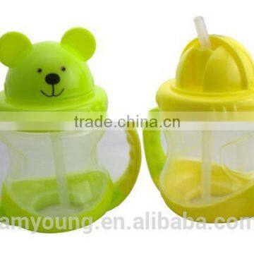 Animal Shape Baby Learning Cup With Silicone Straw /Bear Shape Baby Learning Cup photo-3