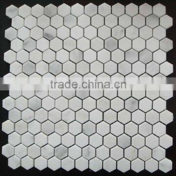 Oriental white marble mosaic tiles, white marble mosaic