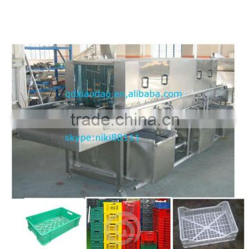 automatic plastic crates washing machine, basket washing machine,pallet washer