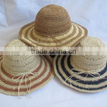 hand weave ladis's summer fashion paper straw hat