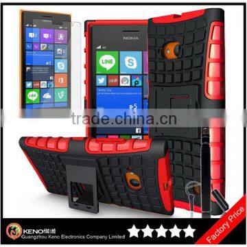 Keno Hybrid Heavy Duty Bumper Rubber Case For NOKIA Lumia 735 730 with Stand