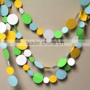 Wedding Party Birthday Decorations Paper Circle Garland